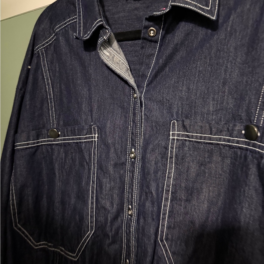 Pilcro Indigo Denim Top